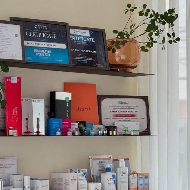 Public CR Clinic skincare shelf reference from approved asset audit
